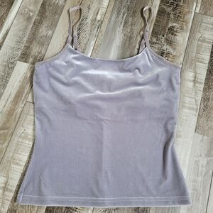 Boston Proper Gray Velour Tank Top Size Small